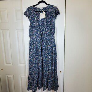 Lucky Brand Blue Floral Maxi Dress